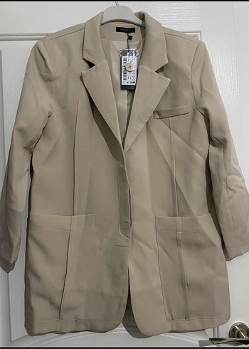 Trendyol & Milla Bej Normal Kesim Kadın Blazer Ceket