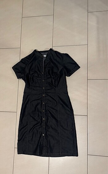 Denim kot elbise