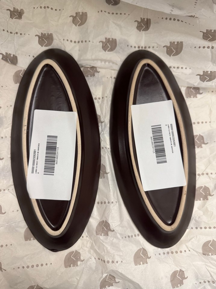 Koyu Haki Renkli Seramik Sunum Tabağı - Görsel 2