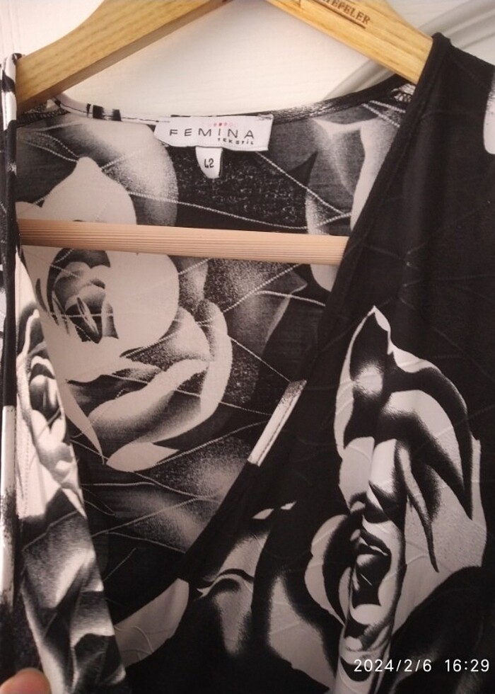 Kruvaze kesim bluz - Görsel 2