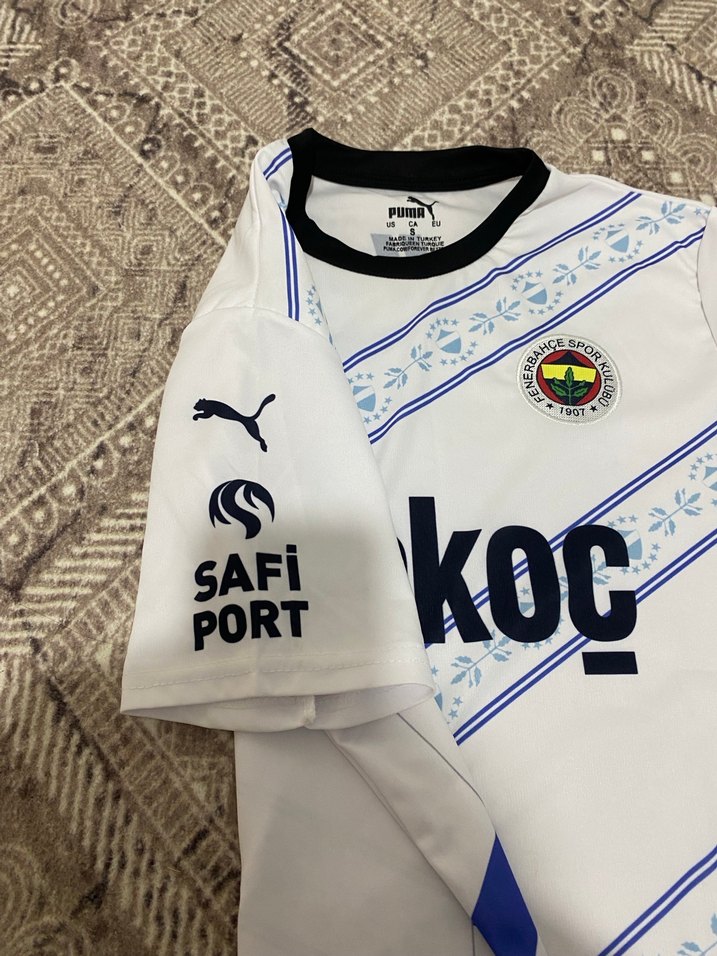 Beyaz Erkek Kısa Kollu Fenerbahçe  Forma - Görsel 3