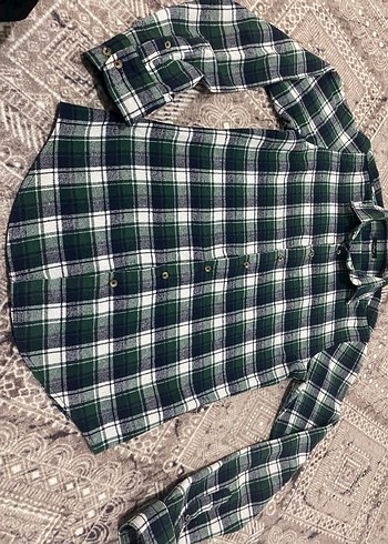 Koyu Yeşil Düğmeli erkek  Gömlek - Görsel 4