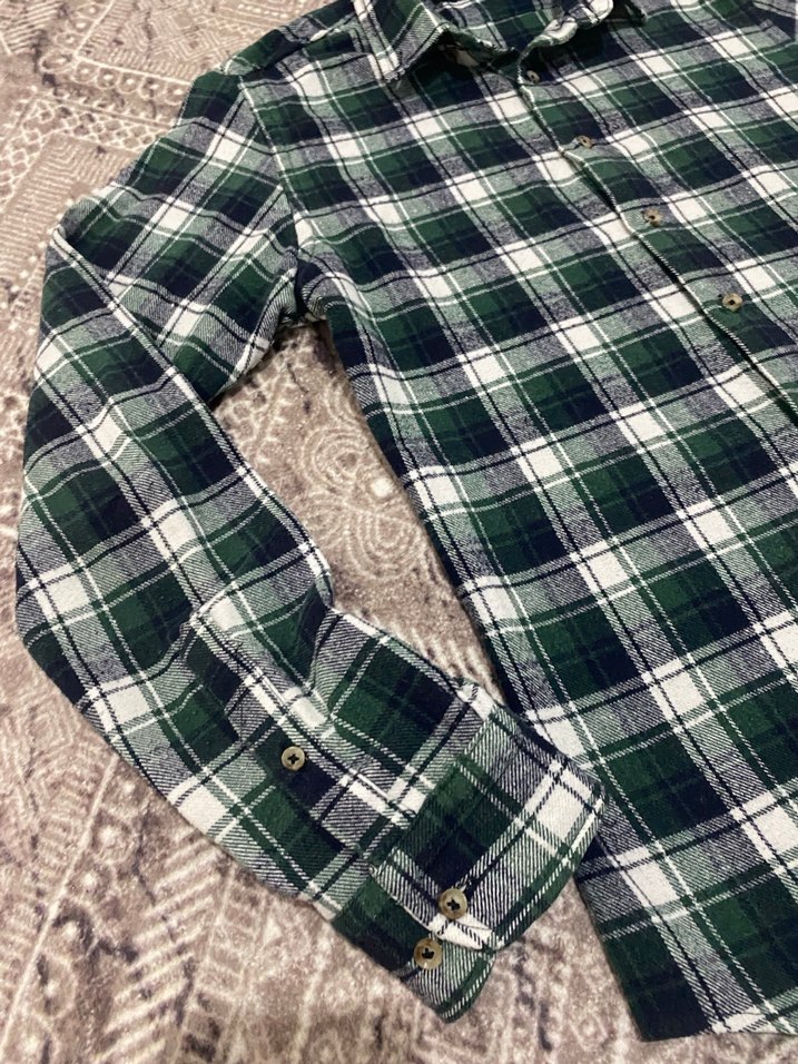 Koyu Yeşil Düğmeli erkek  Gömlek - Görsel 2