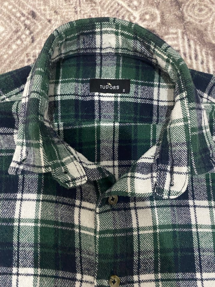 Koyu Yeşil Düğmeli erkek  Gömlek - Görsel 3