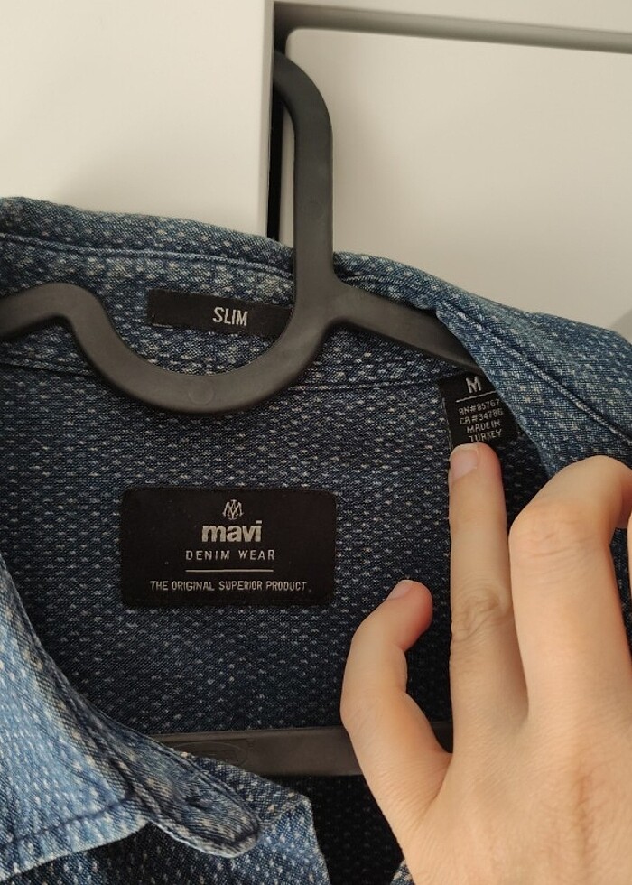 Mavi erkek gömlek - Görsel 2