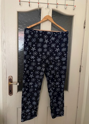 xl Beden siyah Renk Bayan Lacivert Gecelik Kar Desenli L Xl Beden