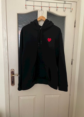 Siyah Kapüşonlu Uzun Kollu Sweatshirt - Görsel 2