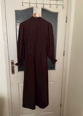 Bayan Kahverengi Tesettür Elbise - Görsel 4