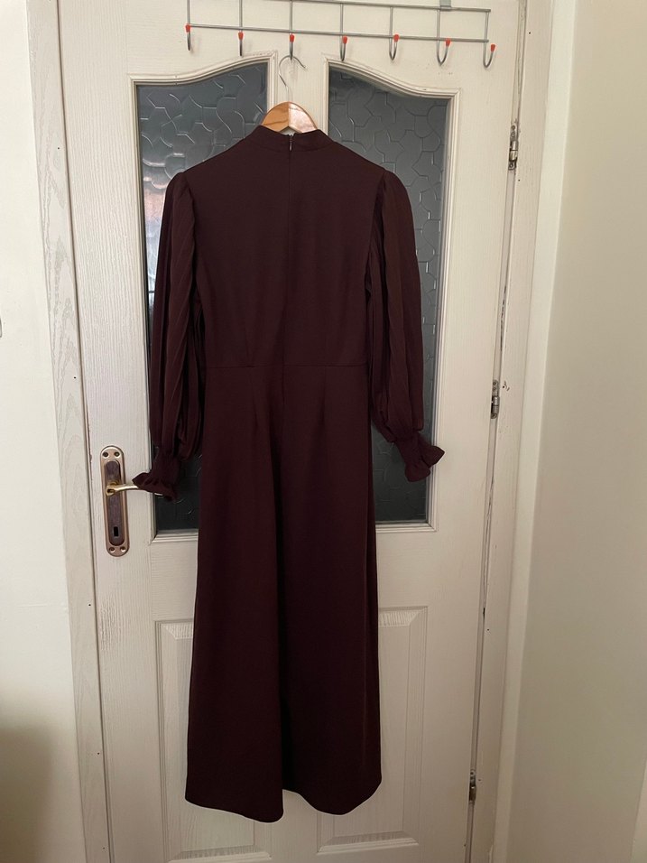 Bayan Kahverengi Tesettür Elbise - Görsel 5