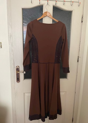 Kahverengi Tesettür  Elbise - Görsel 5