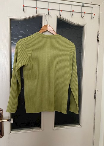 Yeşil Örgü Kadın Kazak - Görsel 3