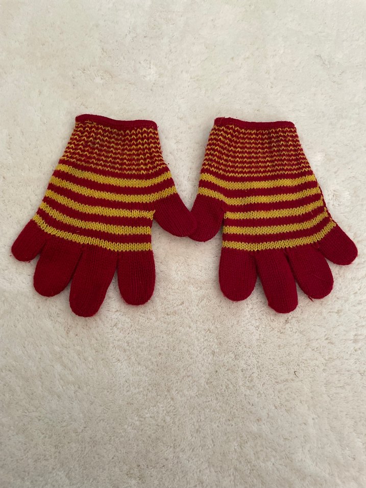 Kız Çocuk Renkli Nakışlı Triko Eldiven - Görsel 2