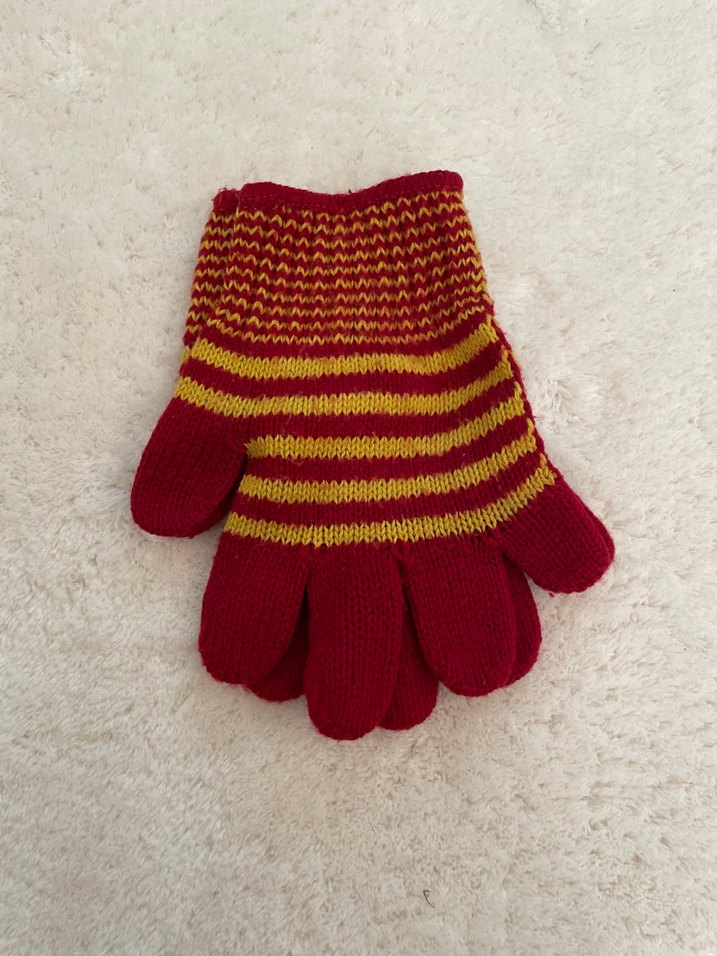 Kız Çocuk Renkli Nakışlı Triko Eldiven - Görsel 4