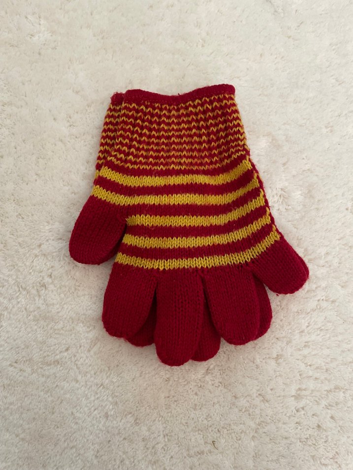 Kız Çocuk Renkli Nakışlı Triko Eldiven - Görsel 3