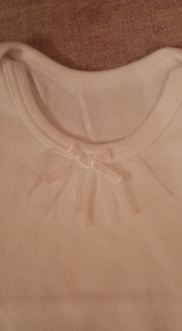 Bebek Kız Kısa Kollu Beyaz Body - Görsel 3