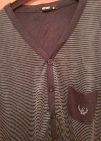 Erkek V Yaka Düğmeli Kısa Kollu pijama takımı - Görsel 2