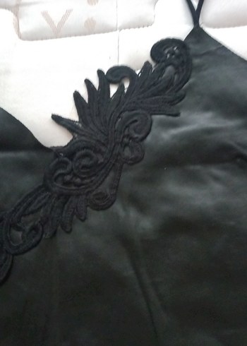 Siyah Deri Nakışlı Strappy Bustiyer - Görsel 3