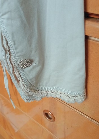 Bej Nakışlı  Kadın Blazer Ceket - Görsel 3