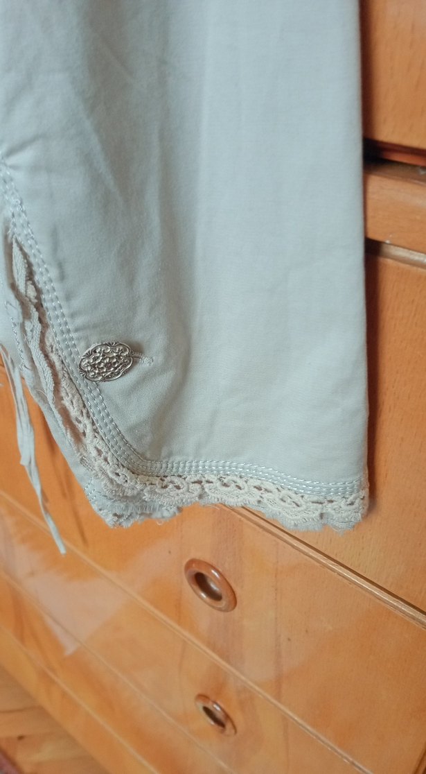 Bej Nakışlı  Kadın Blazer Ceket - Görsel 3