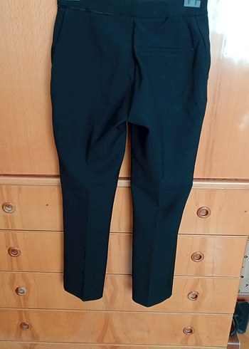 Kadın Siyah Normal Boy Kumaş Pantolon - Görsel 2