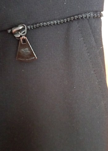 Kadın Siyah Normal Boy Kumaş Pantolon - Görsel 3