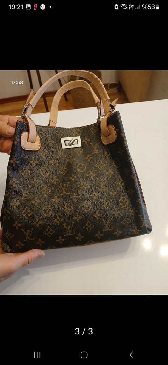 Kahverengi Deri Tokalı Kadın Çanta - Görsel 2