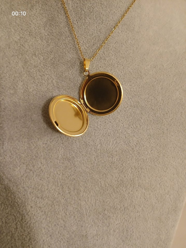 Zincir Detaylı celik  Altın Renkli Midi Kolye - Görsel 2