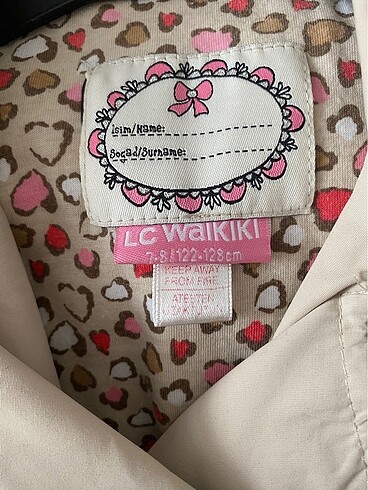 7 Yaş Beden ten rengi Renk Lc Waikiki kız çocuk trençkot