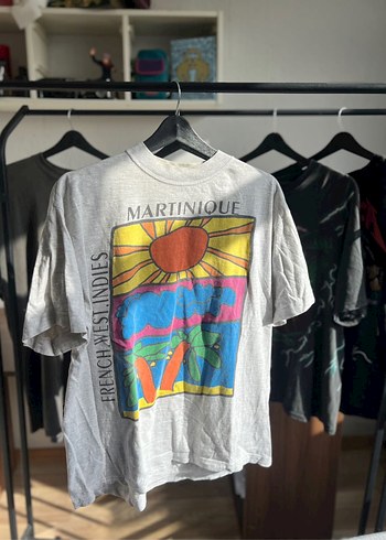 Gri Baskılı Erkek Tişört Loose Fit