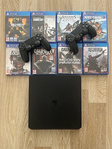 Play station 4 slim + 8 oyun