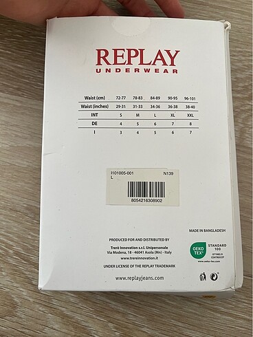 l Beden Replay erkek boxer L