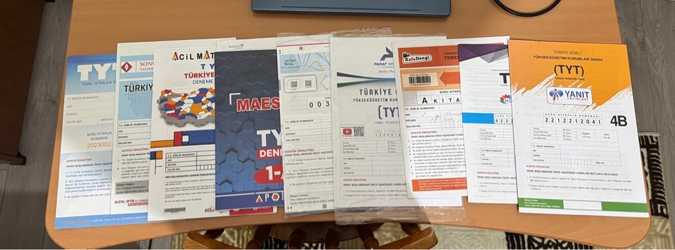  Beden TYT, AYT deneme ve test kitapları