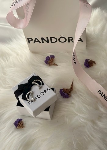  Beden beyaz Renk Pandora Yarım Ay Halka Küpe