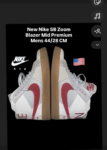 Nike Sb Zoom Blazer Mid Premium Beyaz Spor Ayakkabi
