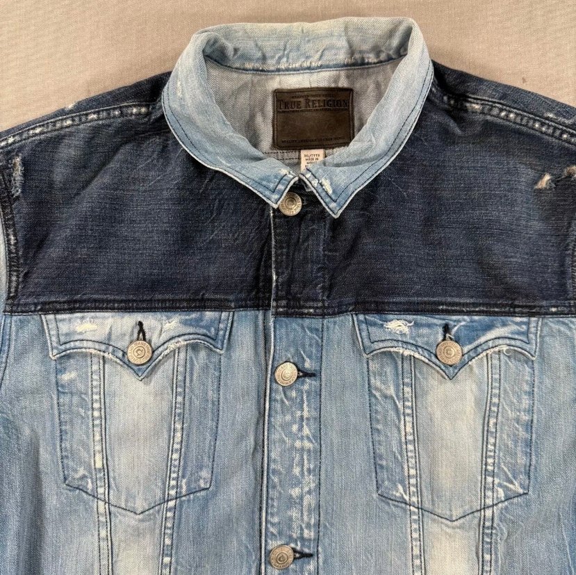 True Religion Mavi Denim Ceket - Görsel 2