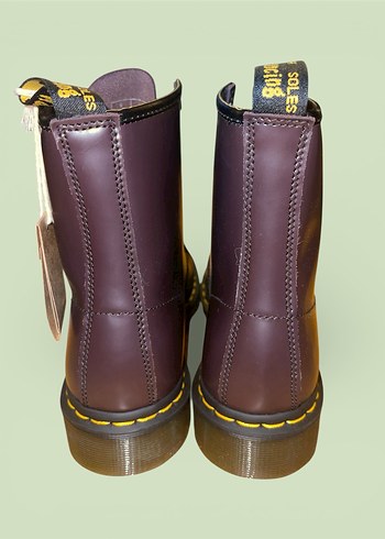 Dr. Martens 1460 Bordo Deri Bot - Görsel 3