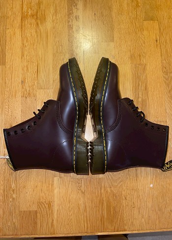 Dr. Martens 1460 Bordo Deri Bot - Görsel 12