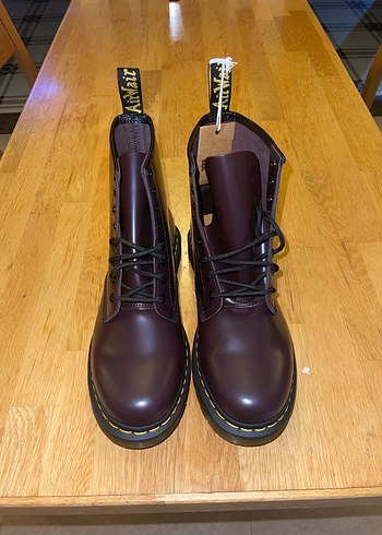 Dr. Martens 1460 Bordo Deri Bot - Görsel 13