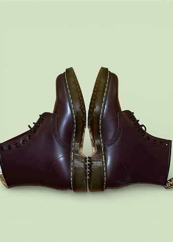 Dr. Martens 1460 Bordo Deri Bot - Görsel 2