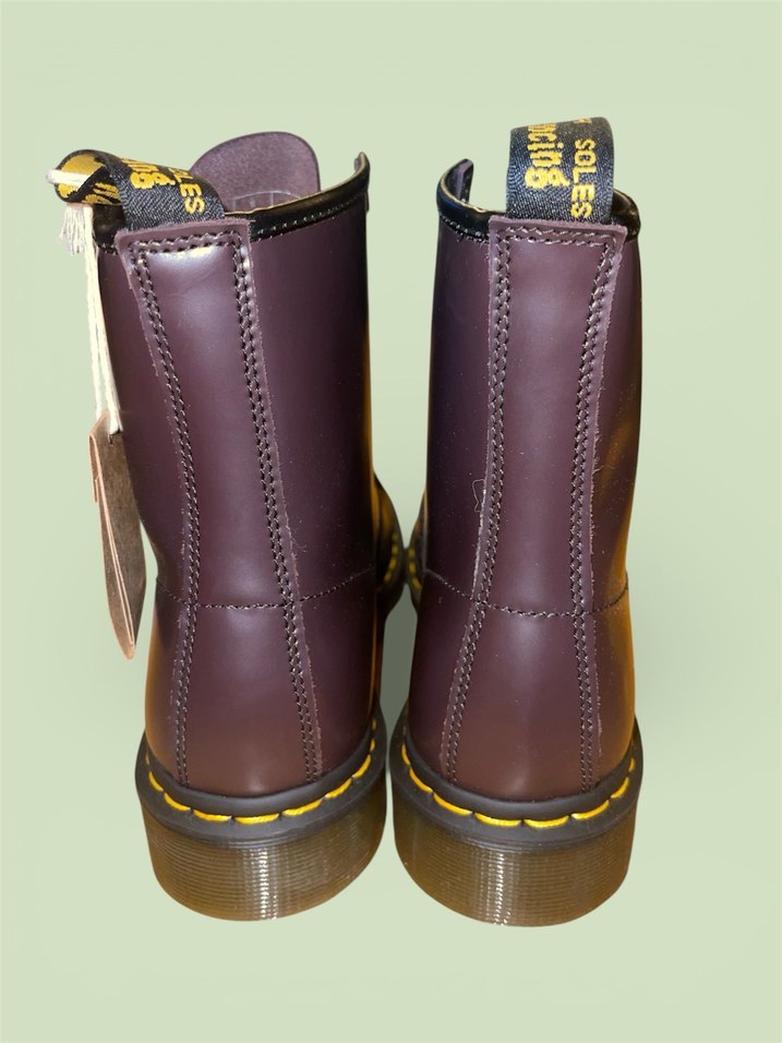 Dr. Martens 1460 Bordo Deri Bot - Görsel 3