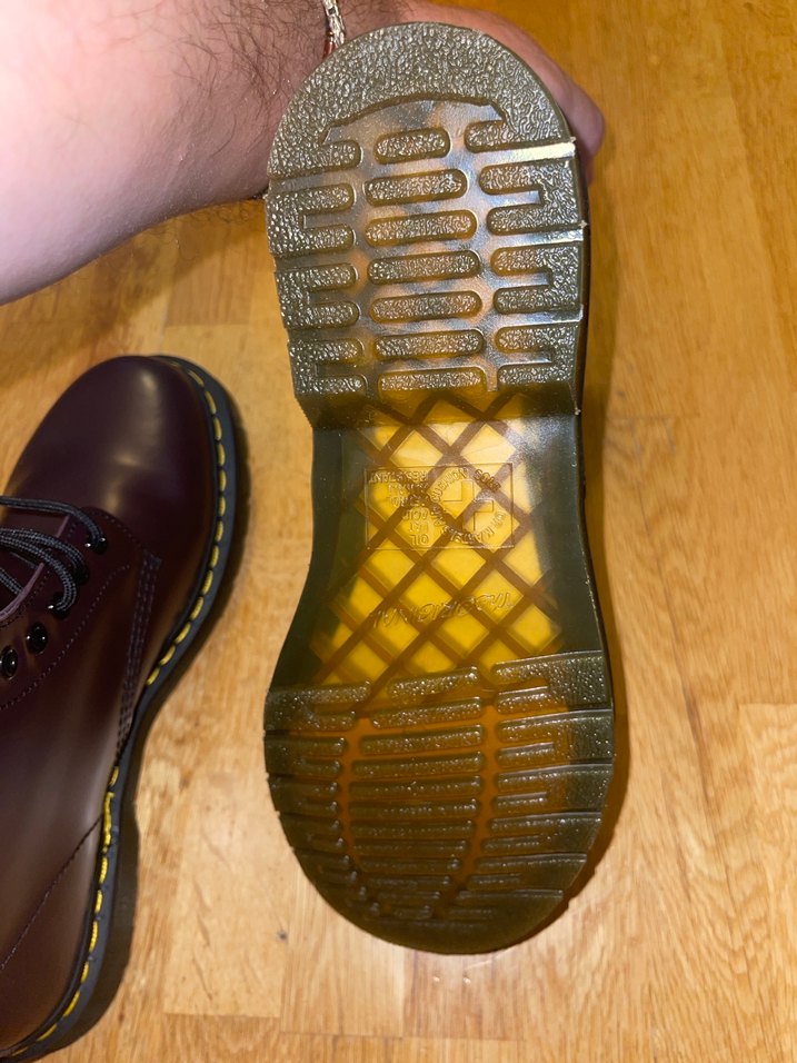 Dr. Martens 1460 Bordo Deri Bot - Görsel 5