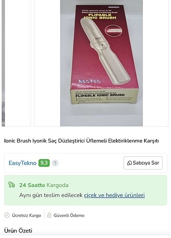  Beden Ionic saç tarağı 