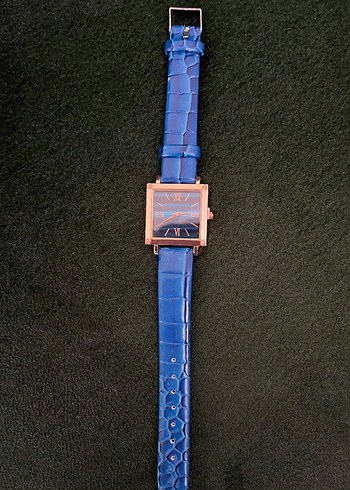 Kare Kadranlı Mavi Kadın Kol Saati - Görsel 2
