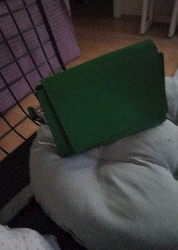 Yeşil Süet Kadın Çanta - Görsel 2