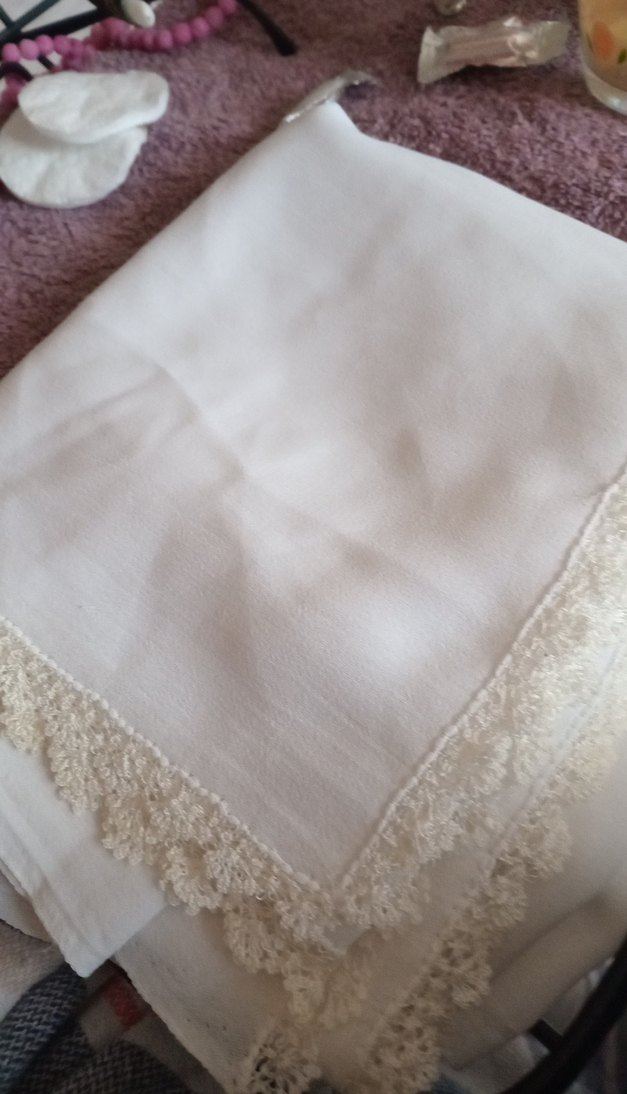 Dantel Detaylı Beyaz Kadın basorru ıgne oyalı - Görsel 2
