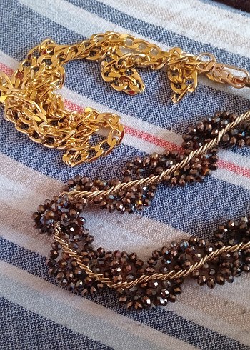 Uzun Zincir Detaylı Vintage Kadın Kolyesi - Görsel 3