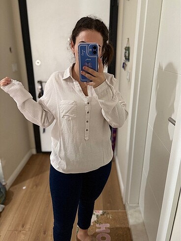 Mavi Jeans MAVİ KETEN GÖMLEK
