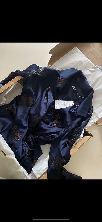 Zara pullu kimono ceket