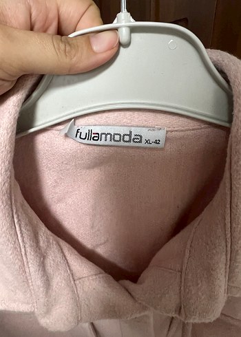 Xl pudra Pembe Uzun Kollu kaşe gömlek