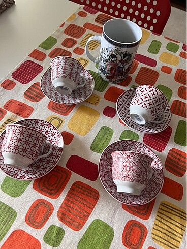 English home 4 kişilik kahve fincanı kupa hediyeli